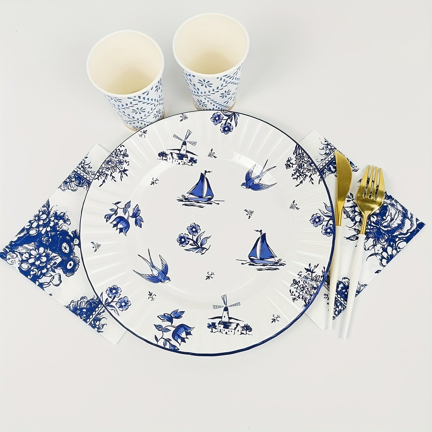 Intricate pattern design on beautiful porcelain plates