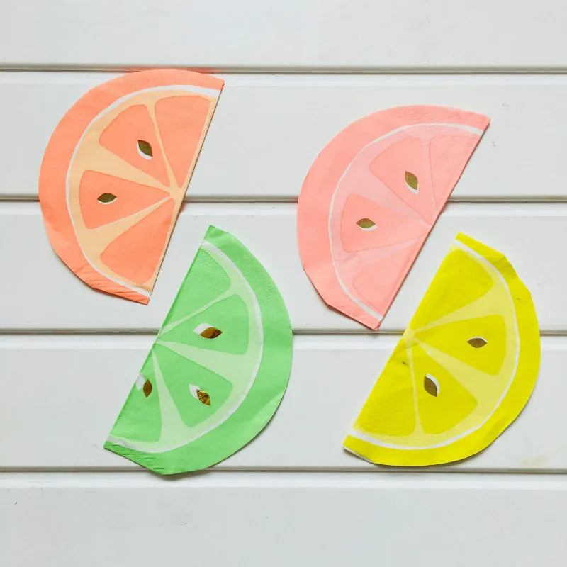 Cute and Playful Lemon Shaped Napkins for Memorable Dessert Moments