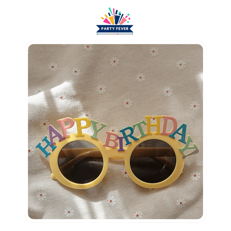 Celebratory Sunglasses.Festive Birthday Shades