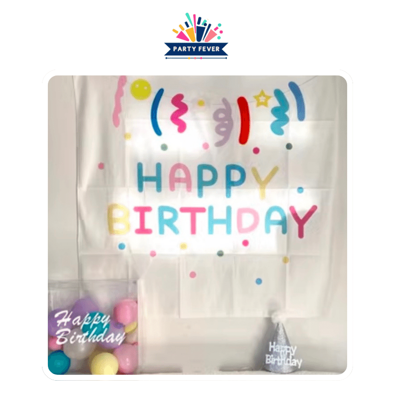 Kid-Friendly Party Backdrop Ideas. Brighten Children's Spaces with Vibrant HAPPY BIRTHDAY Backdrops