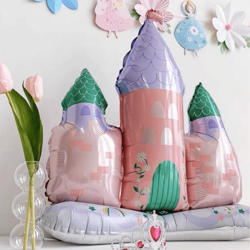 Instagram-Worthy Party Decor. Pink Castle design party decor balloon