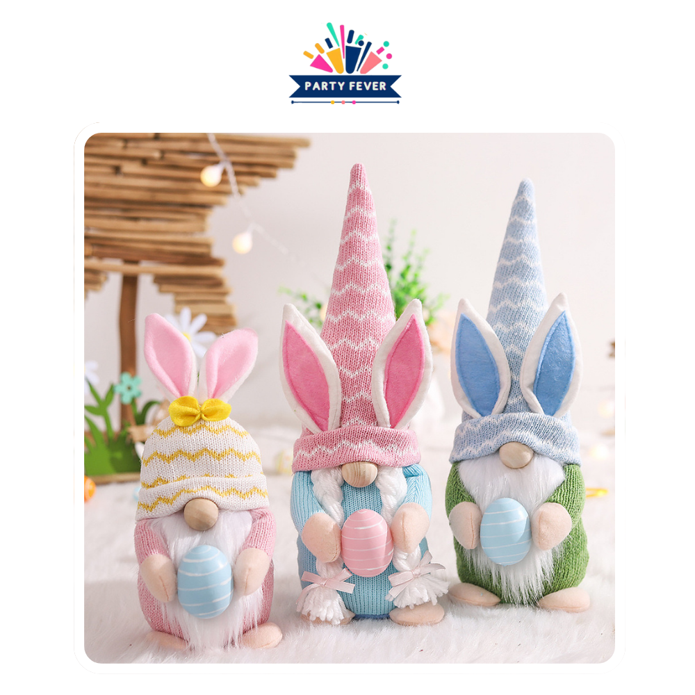 Easter Egg Easter Rabbit Gnome Table Decor Dwarf Toy Set