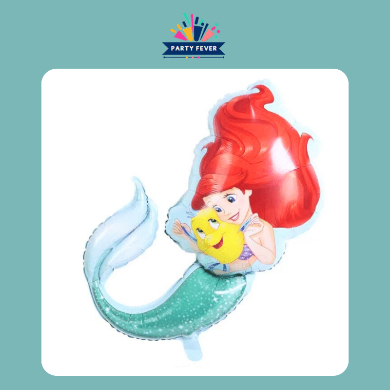 Enchanting Under-The-Sea Balloon Decor - Ariel Mermaid Shaped Foil Balloon 32in