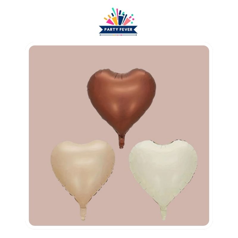Indulge in Love: Chocolate Matte Heart Shaped Foil Balloon