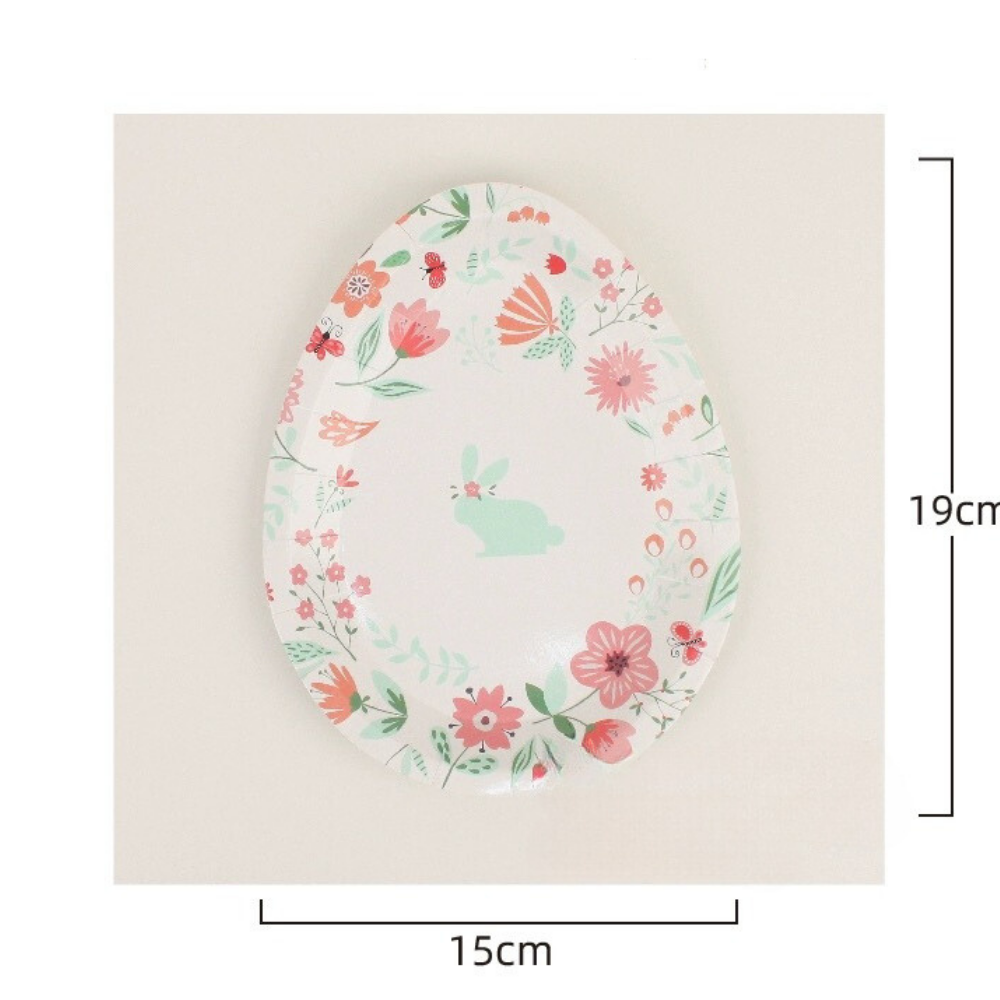 Biodegradable Easter Egg Floral Plates: Stylish and Sustainable