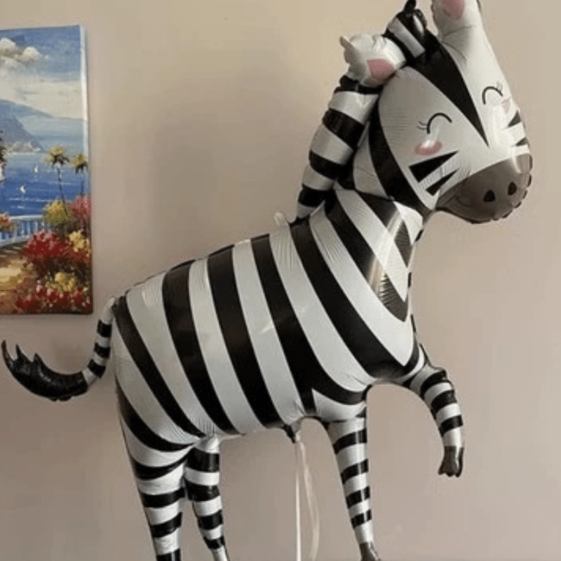 Versatile woodland themed zebra balloon for events