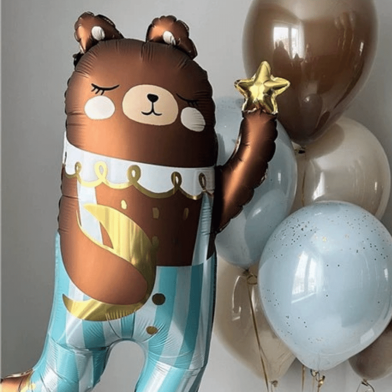 Astronaut bear balloon for space-themed parties