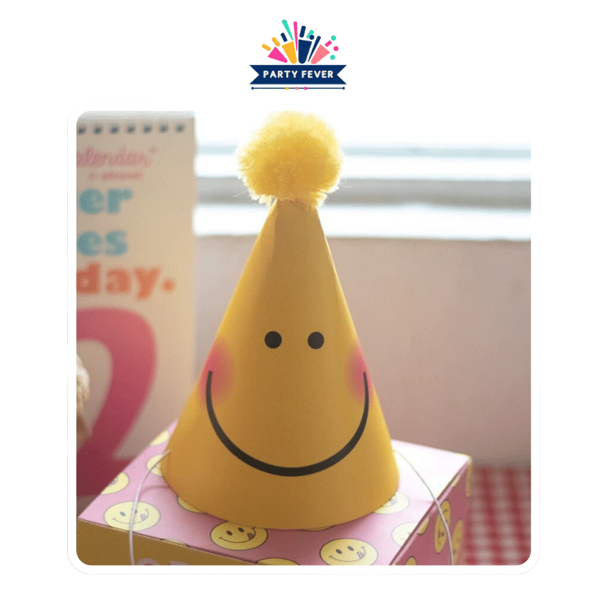 Add Joy with Our Cute Smiley Celebration Hat.Happy moments hat.