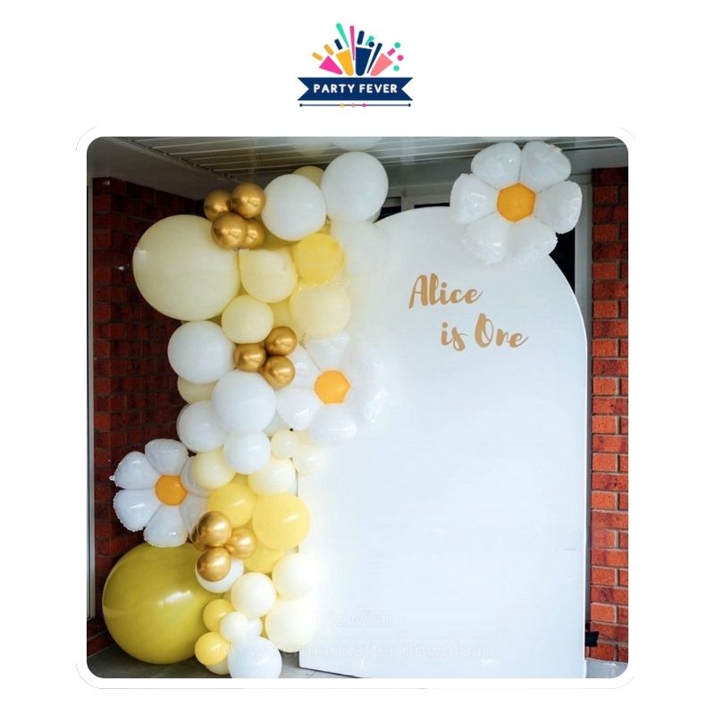 Colorful Daisy Balloon Chain Set for Party Deco