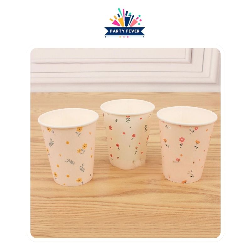 Elevate Your Picnic Experience with Floral Pastoral Picnic Time Paper Cups