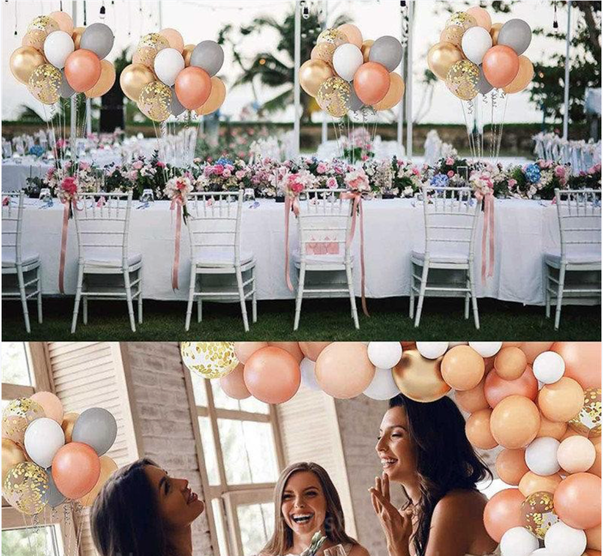 Rose Gold & Nude Balloon Decoration Set - Perfect for Weddings and Special Occasions