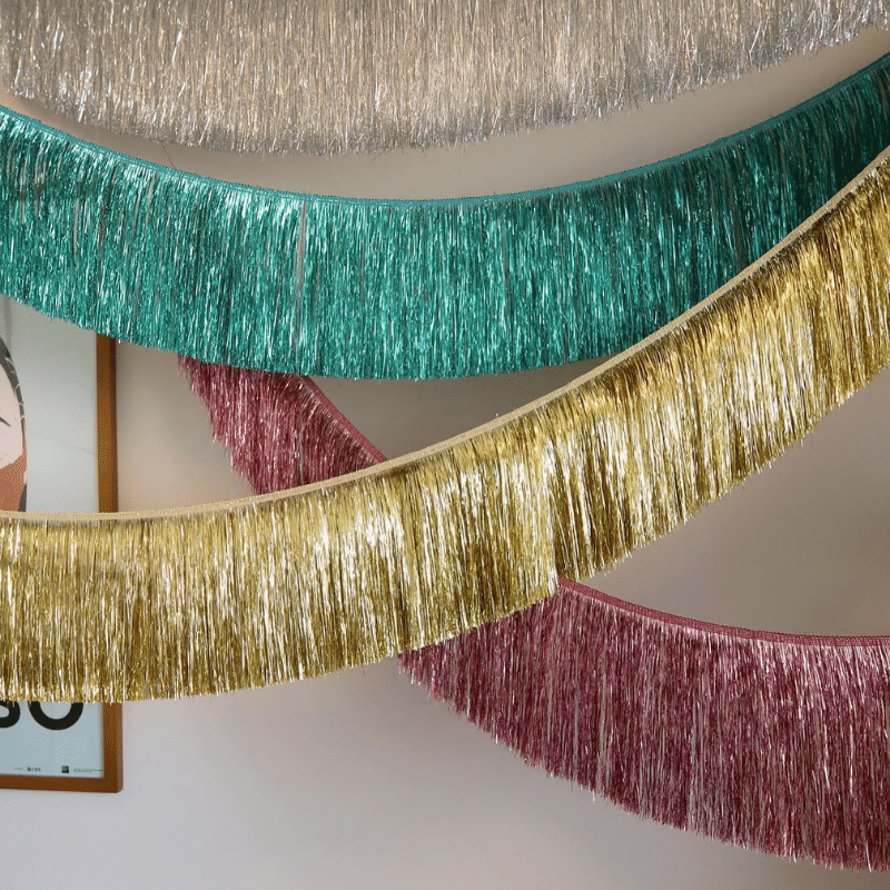 Shimmering Tinsel Decoration for Events