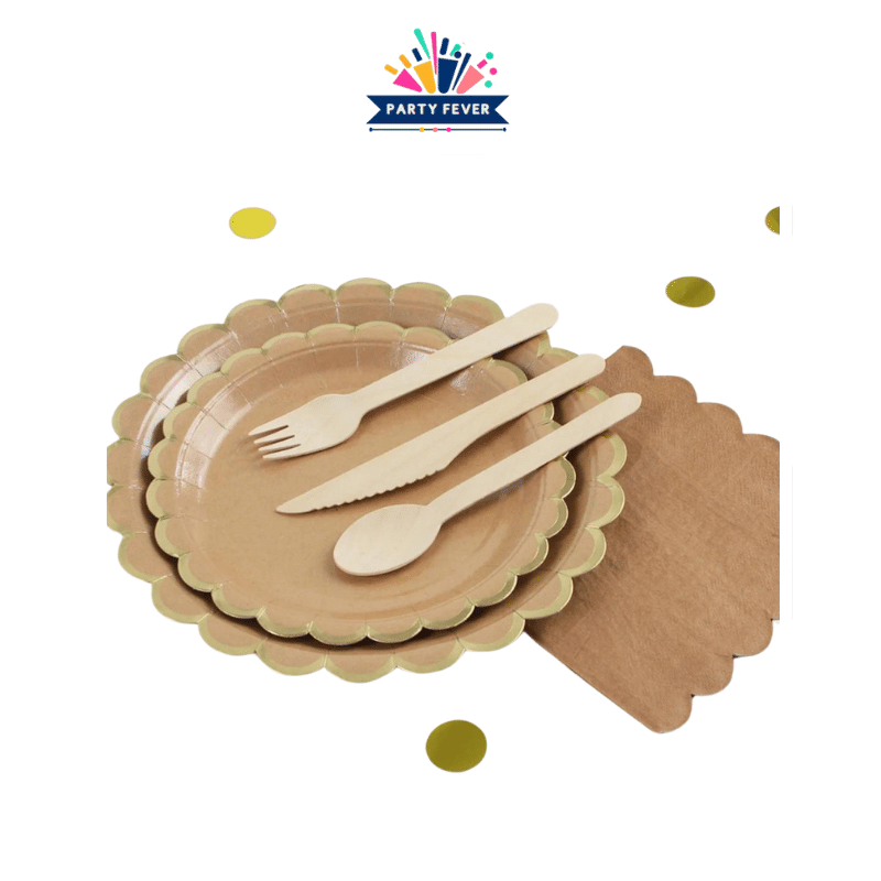 Eco-friendly Kraft Brown Paper Plates for Celebrations - 2 size options