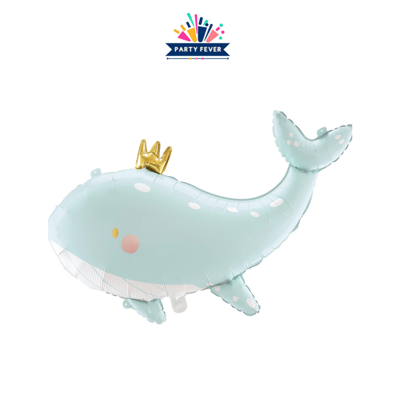 Blue whale foil balloon - Giant 37-inch size