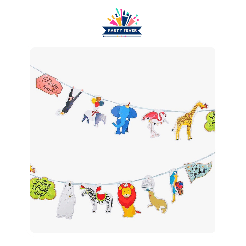 Animal Parade Birthday Garland: Whimsical Celebration Charm