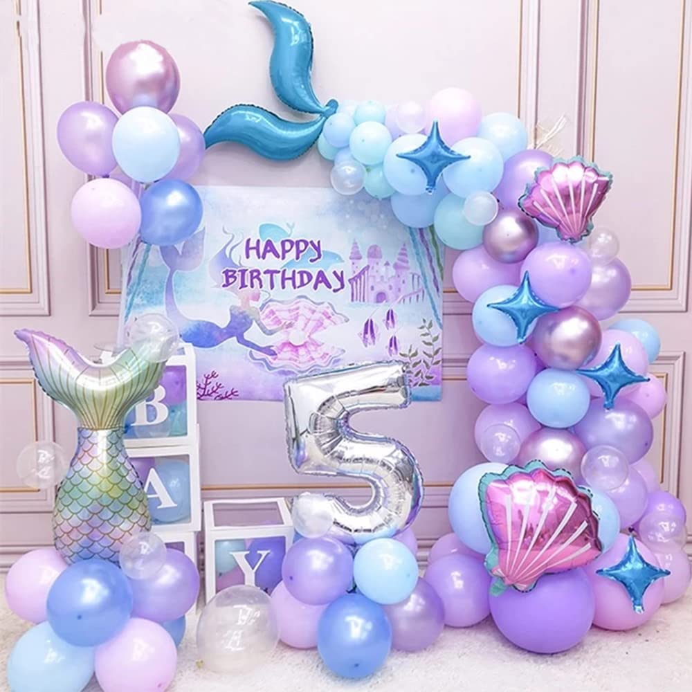 Unleash Your Inner Mermaid: Mermaid Tails Balloon Decoration Set - Shop Now!