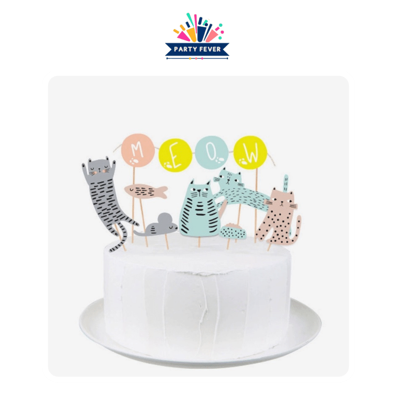 Adorable Purr-fect Cake Toppers Set - Ideal for Cat Lovers!