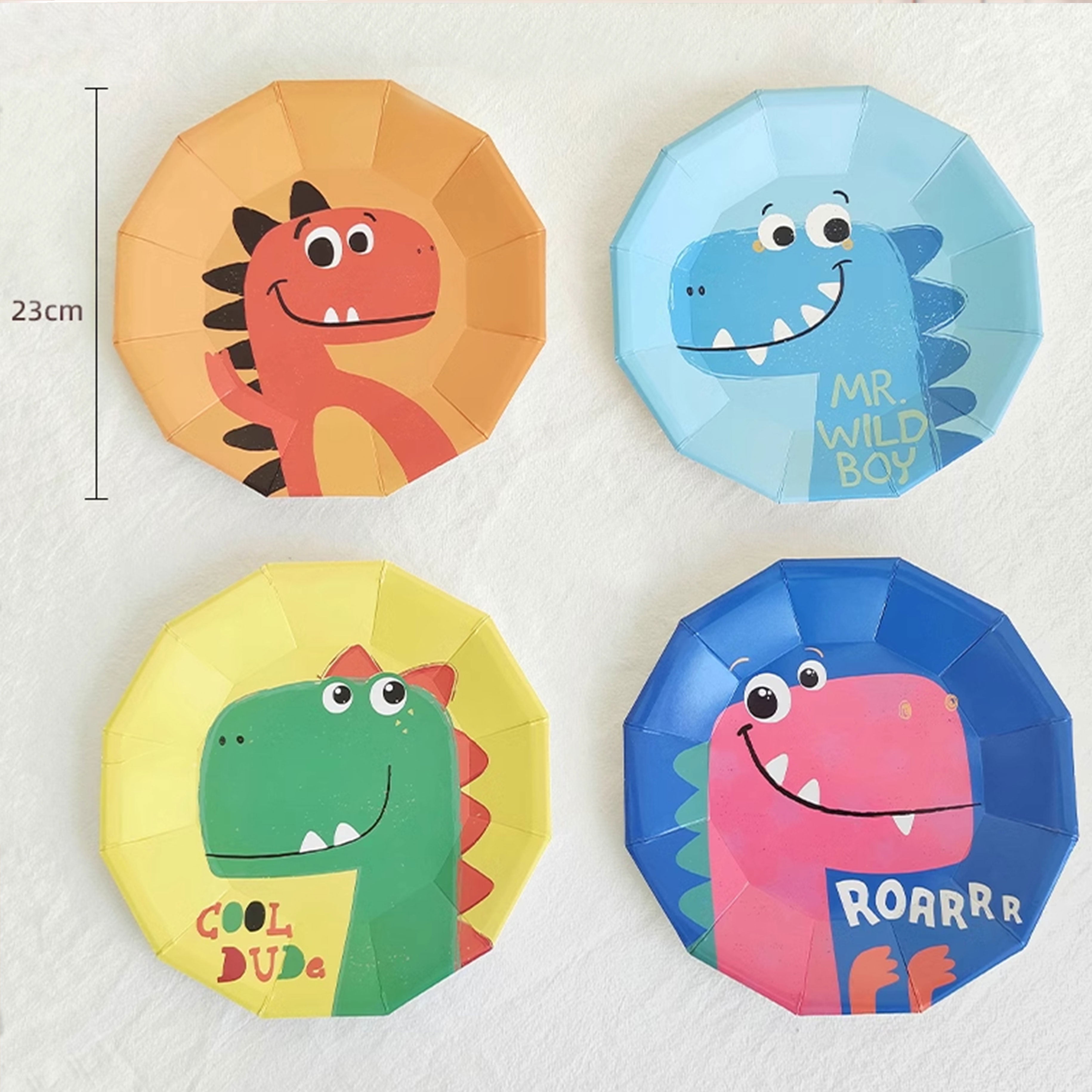 Science-themed cartoon plates for kids' parties