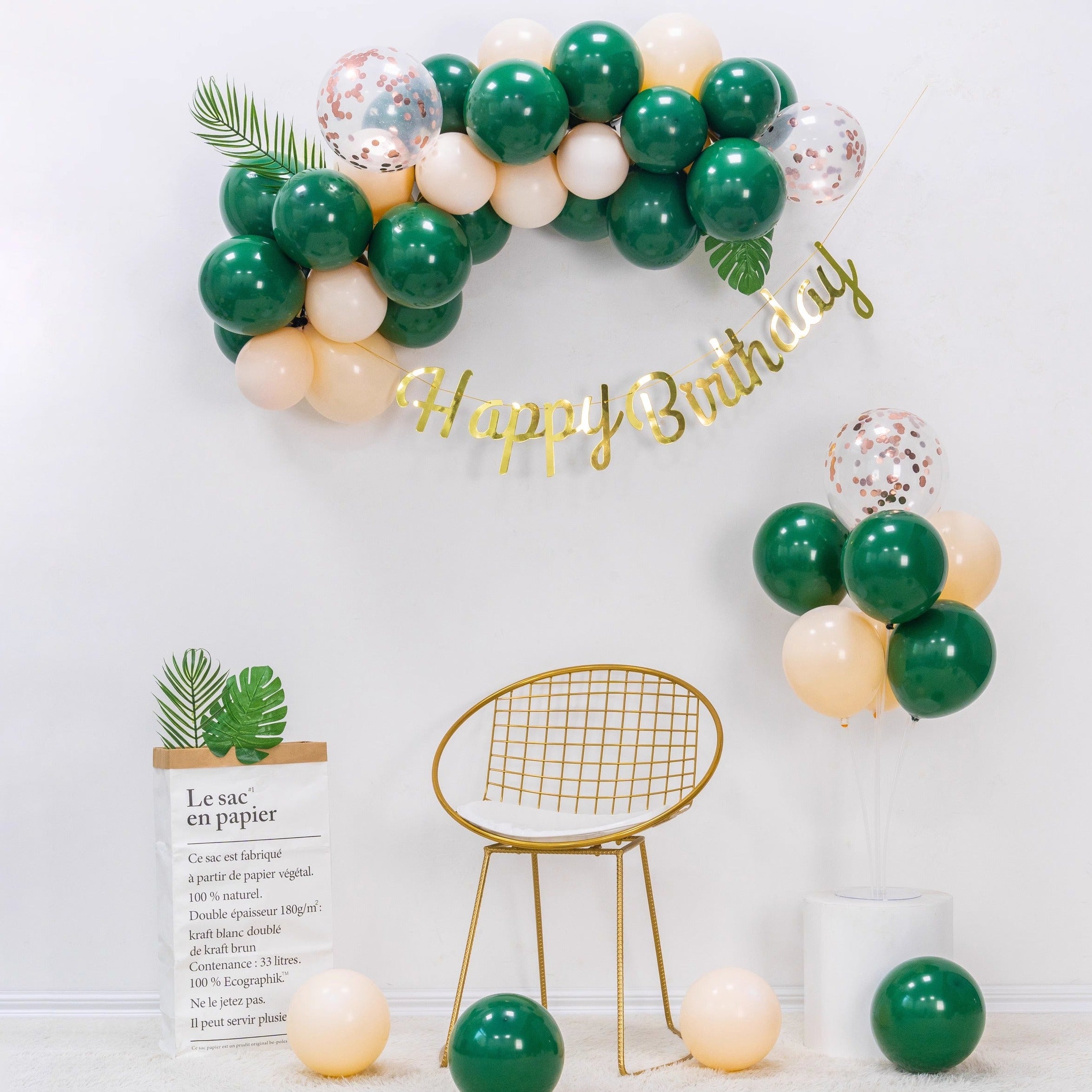 Emerald Dark Green Birthday Balloon Garland Kit (35 Balloons)