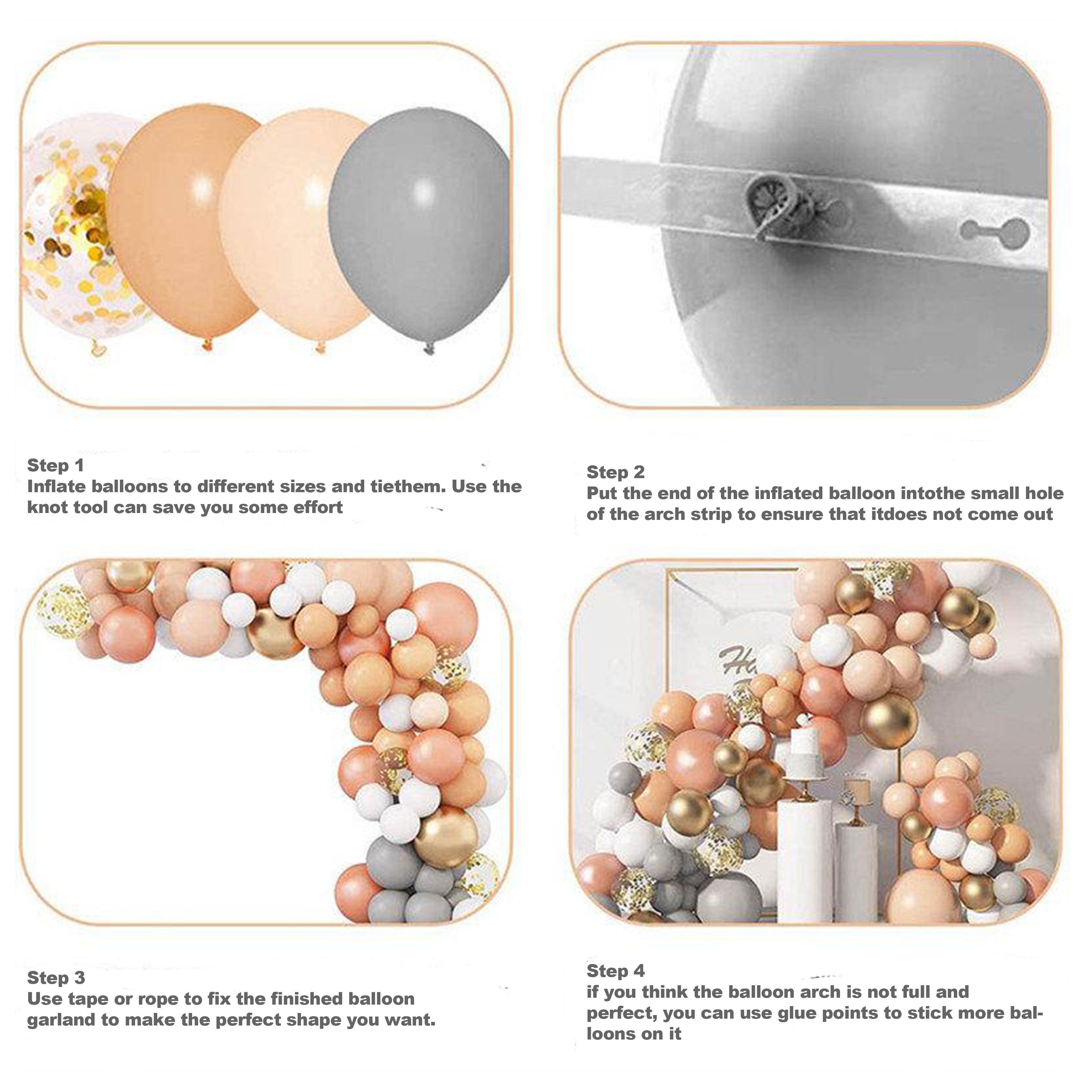 Rose Gold & Nude Balloon Decoration Set - Elegant Rose Gold and Nude Shades